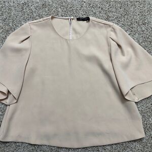 Zara beige blouse size small